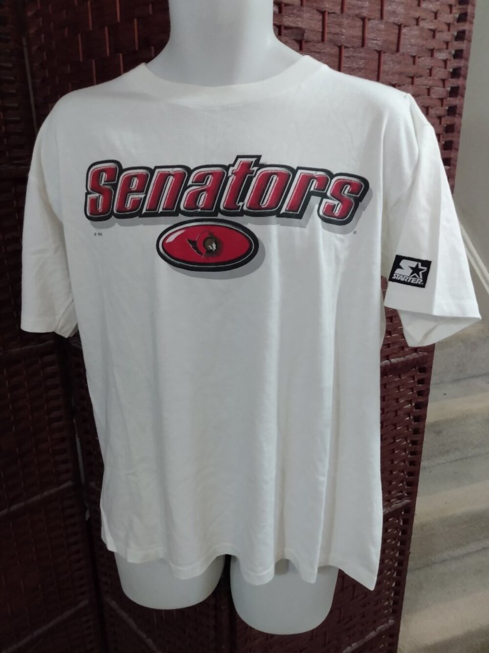 Vintage Starter Ottawa Senators T Shirt Men's Medium 90s Y2K